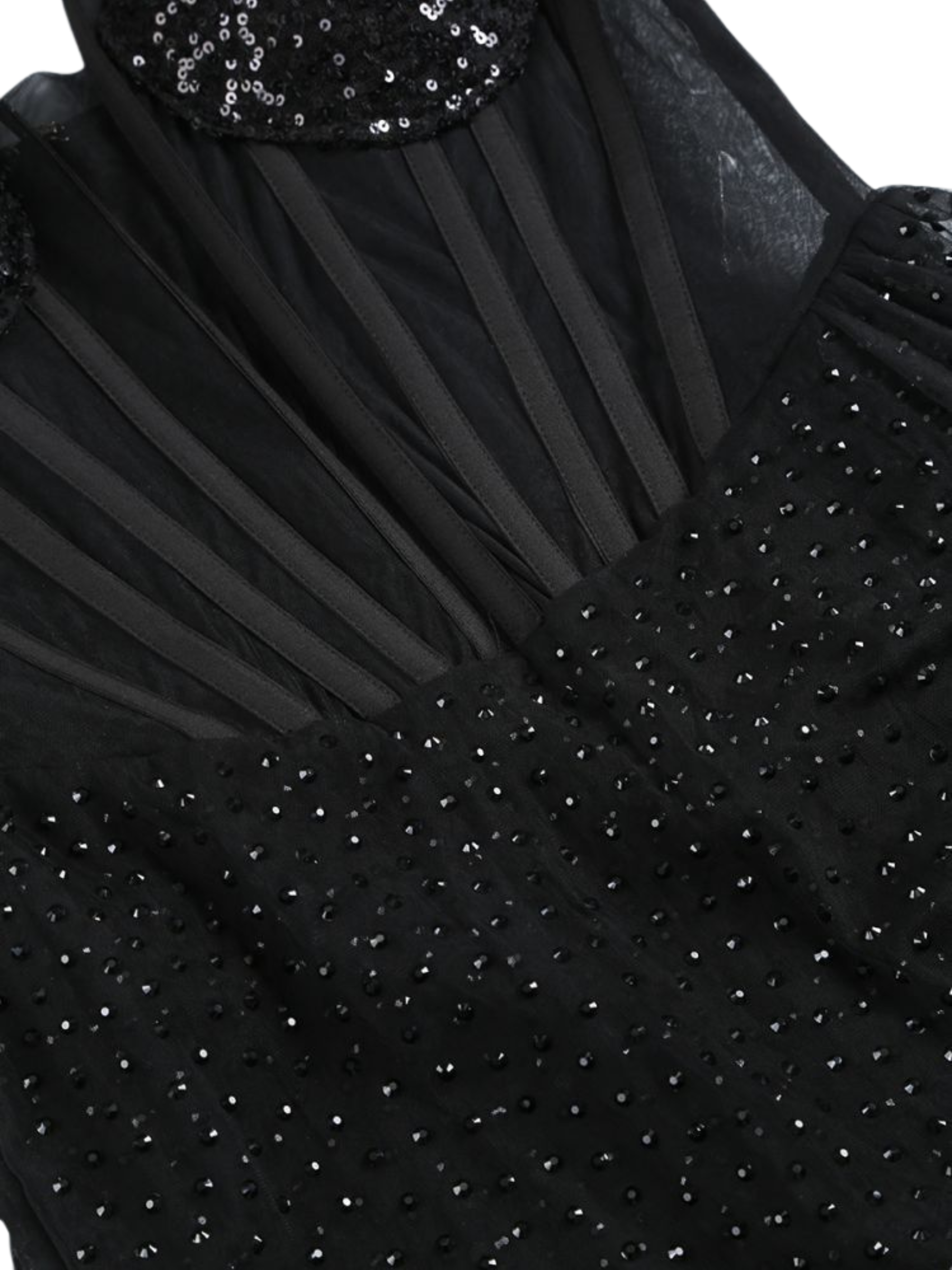 Silvana Mesh Rhinestone Corset Mini Dress