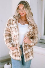 Karierte Jacke mit Kragen