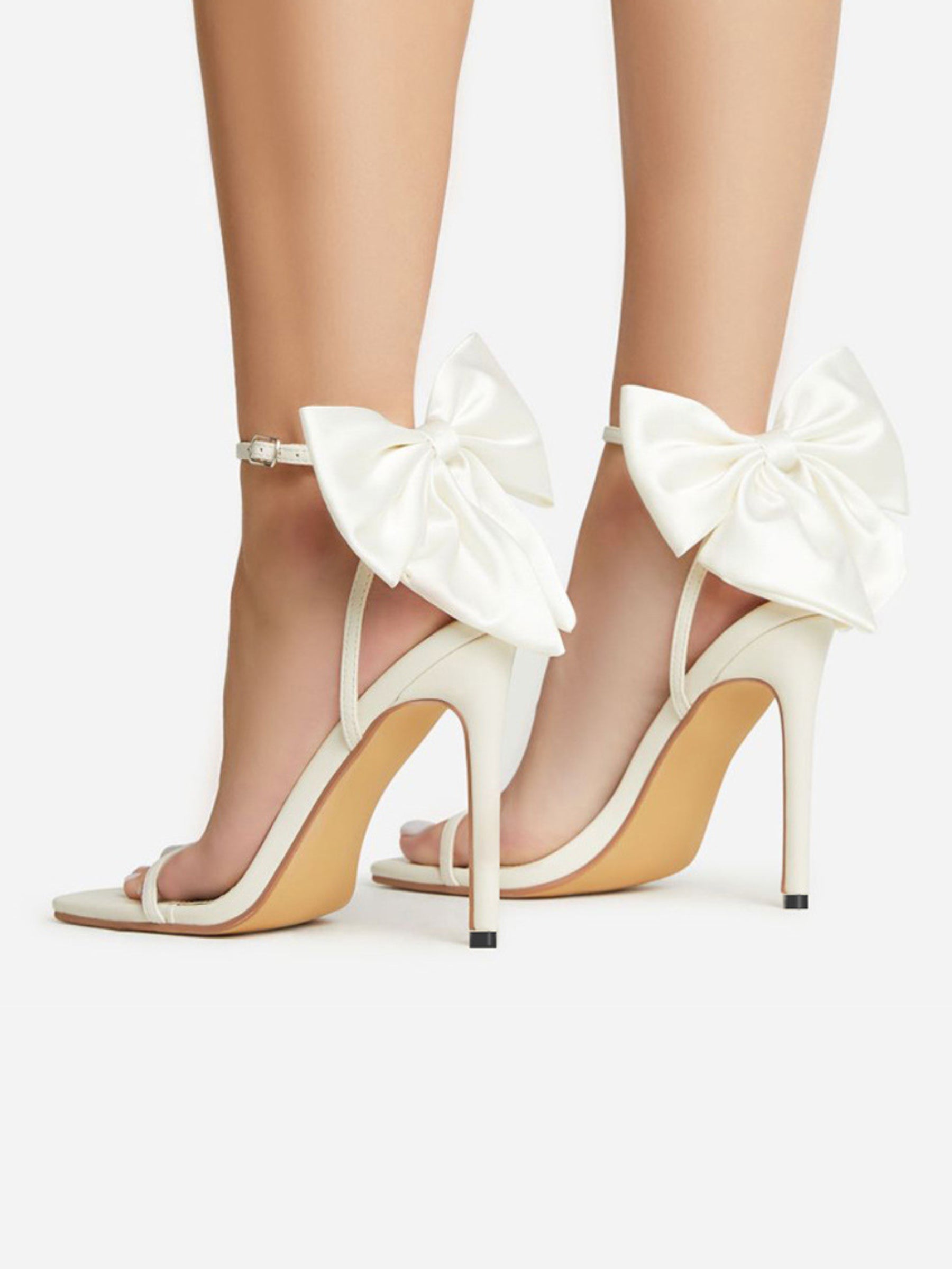 Aleena Bow Heels in White