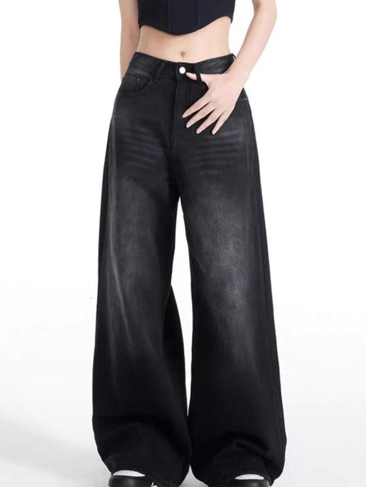 Vintage Black Wash High Rise Boyfriend Jeans - HouseofHalley