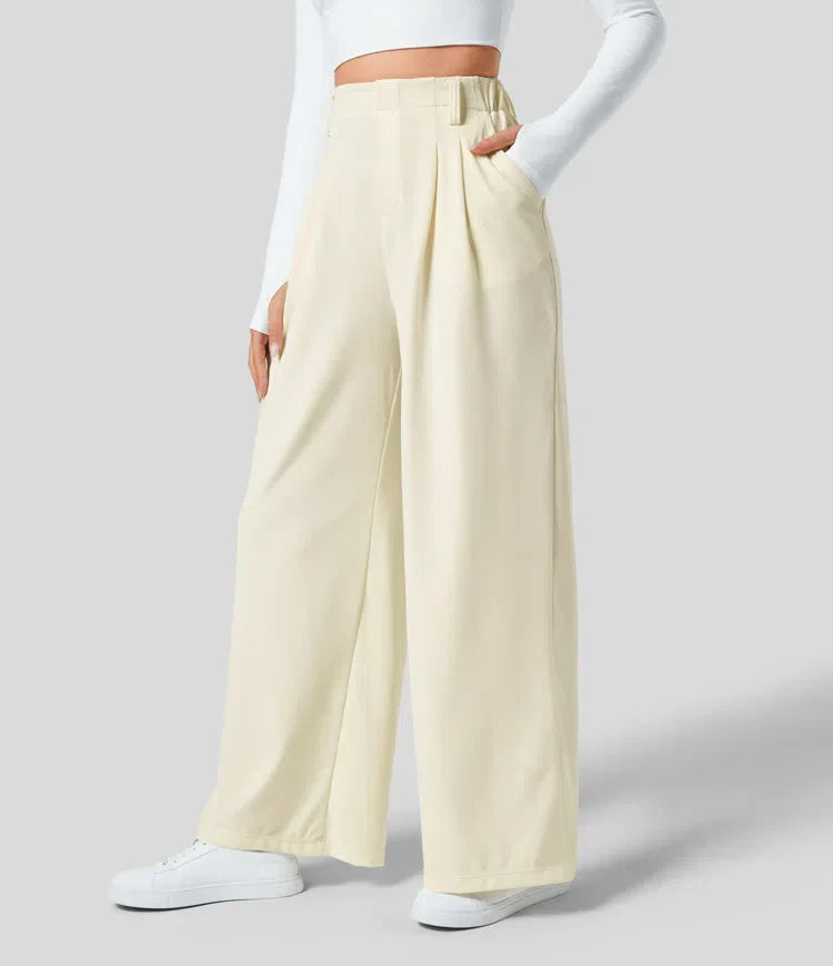 HIGH-WAISTED WORK TROUSERS