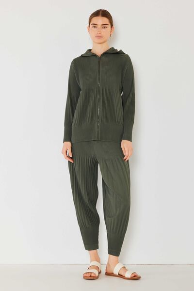 Marina West Swim Plissee-Jacke, Unisex, mit 2-Wege-Reißverschluss