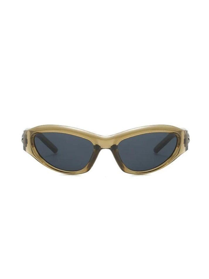 Star Embellish Cat Eye Futuristic Sunglasses