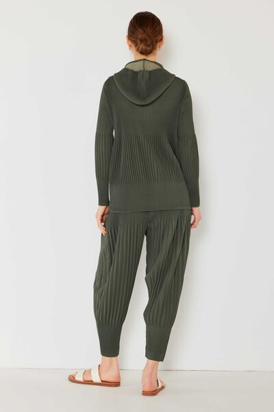 Marina West Swim Plissee-Jacke, Unisex, mit 2-Wege-Reißverschluss