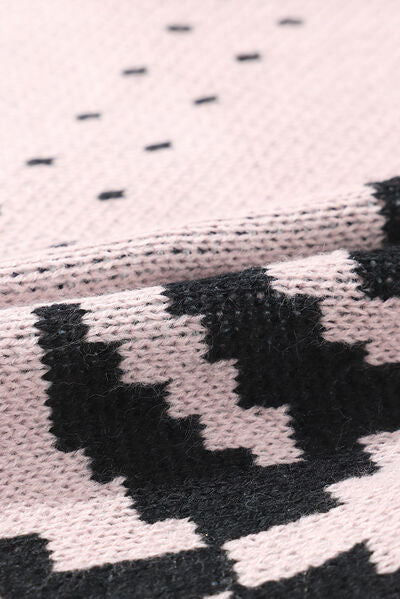 Chaqueta con botones y cordón ajustable de manga larga con diseño geométrico, talla grande