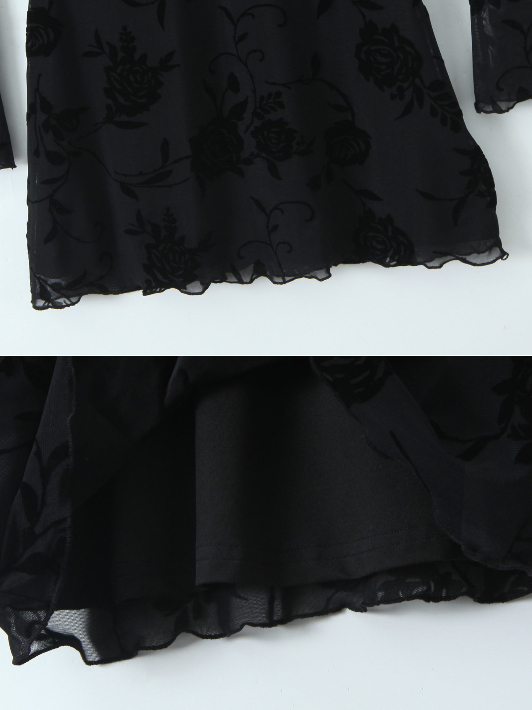 Raven Lace Mesh Mini Dress