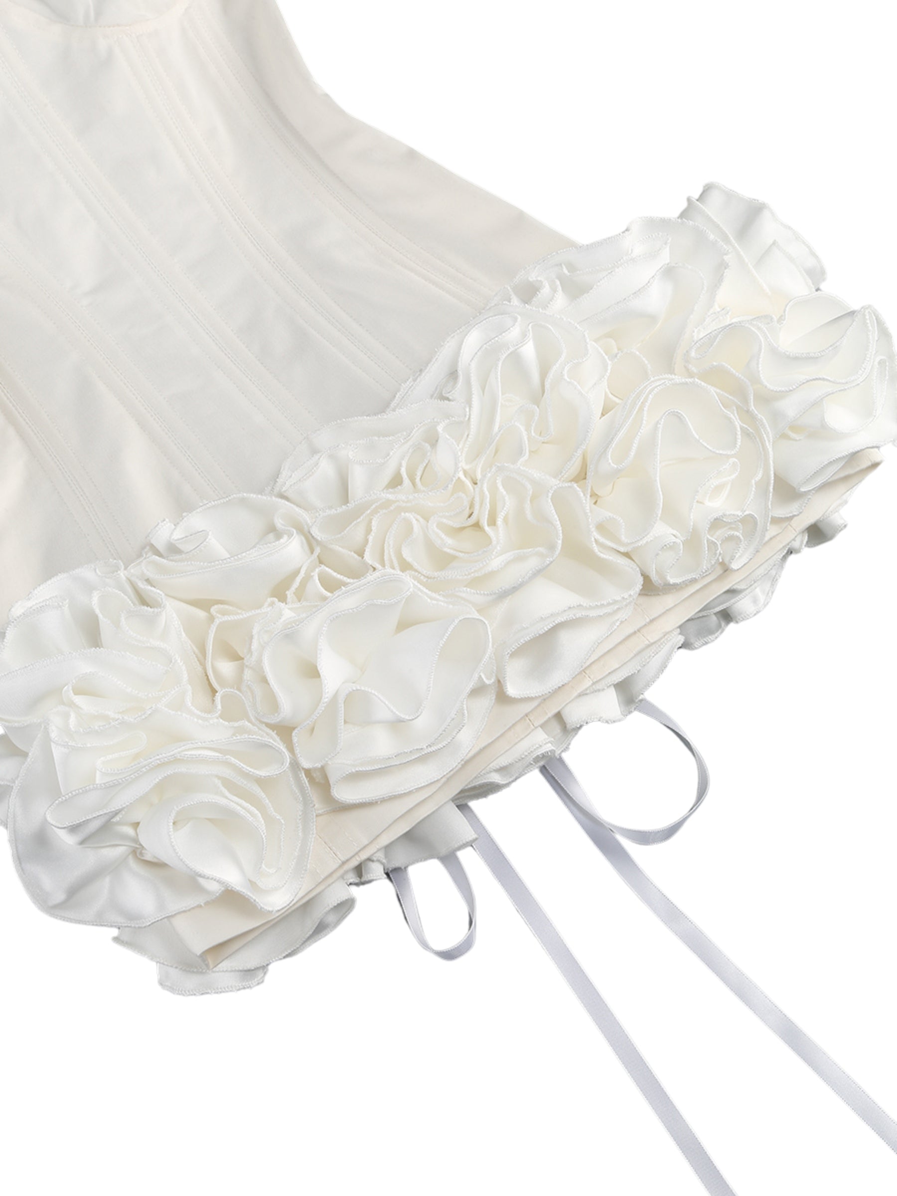 Inna Bloom Corset Mini Dress in White