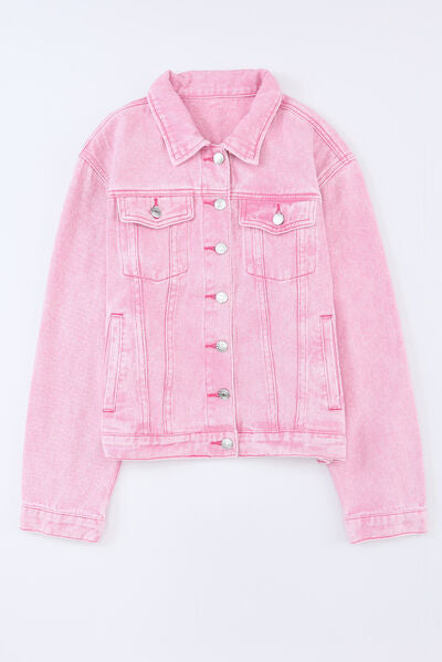 Jeansjacke mit Knopfleiste und Taschen