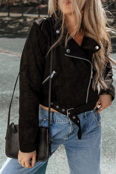 Jacke mit Reißverschluss und Kragen