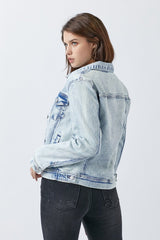 Chaqueta vaquera lavada con botones RISEN