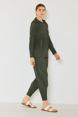 Marina West Swim Plissee-Jacke, Unisex, mit 2-Wege-Reißverschluss