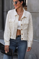 Jacke mit Taschen und Kragen zum Knöpfen
