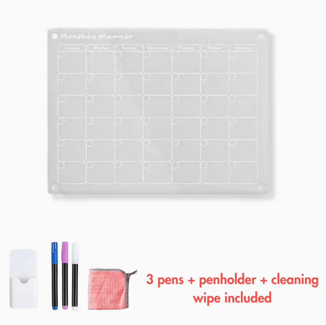 Task Master™ - Calendario y planificador acrílico magnético 