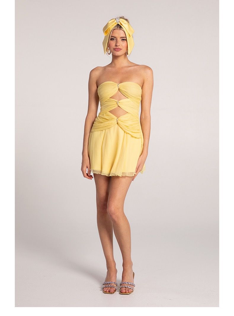 Aurelia Cut-Out Strapless Mini Dress