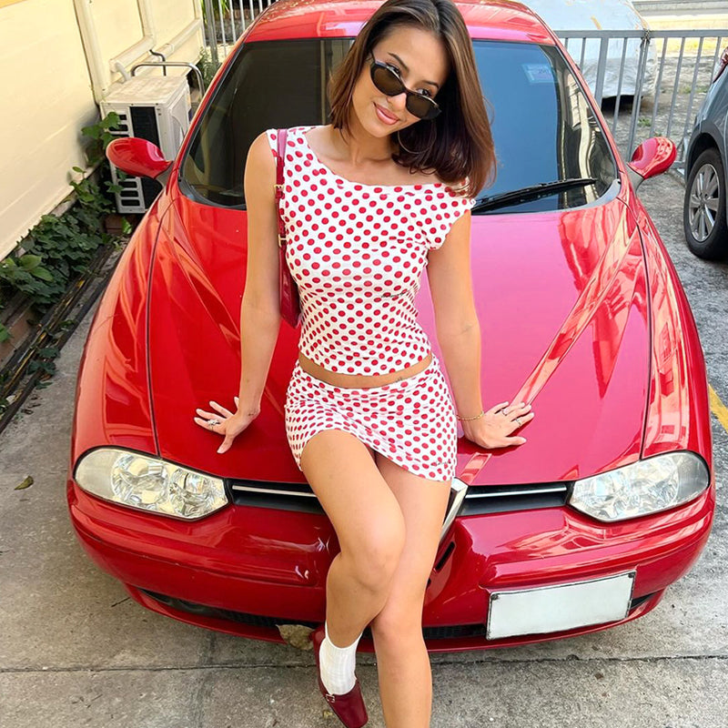 Charlotte Polka Dot Skirt Set