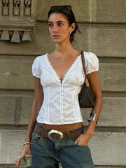 Ada Lace Trim Top