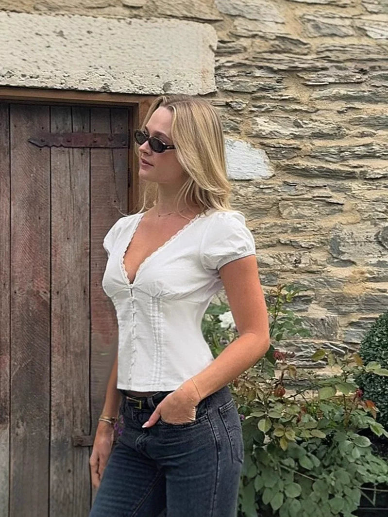 Ada Lace Trim Top
