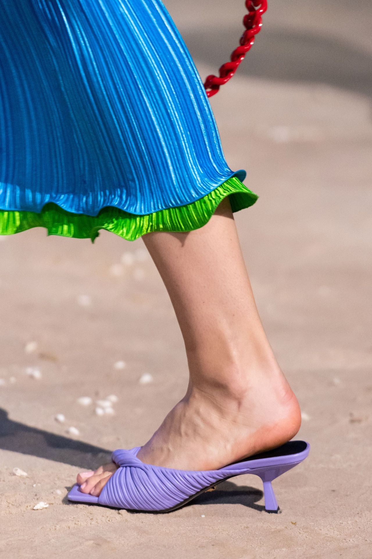Tilly Pleated Heeled Mules