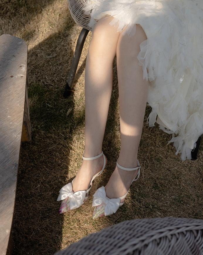 Aleyna Satin Bow Heels