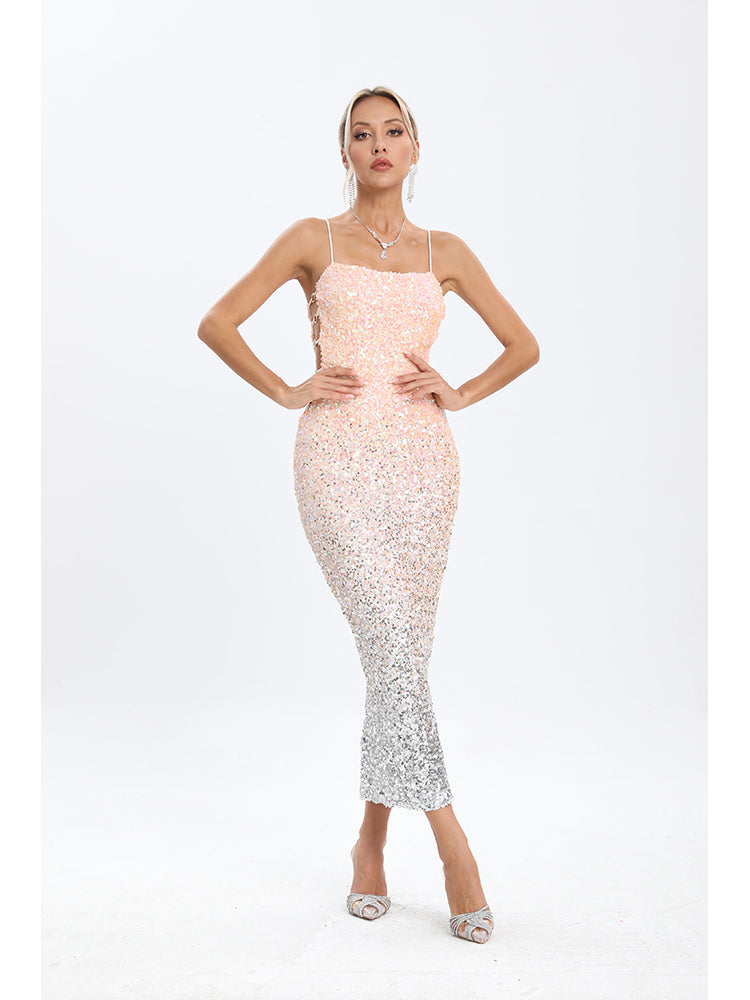 Ellis Sequin Midi Dress