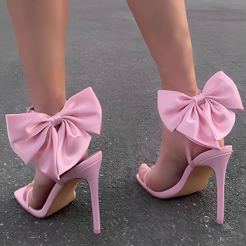Aleena Bow Heels in Pink