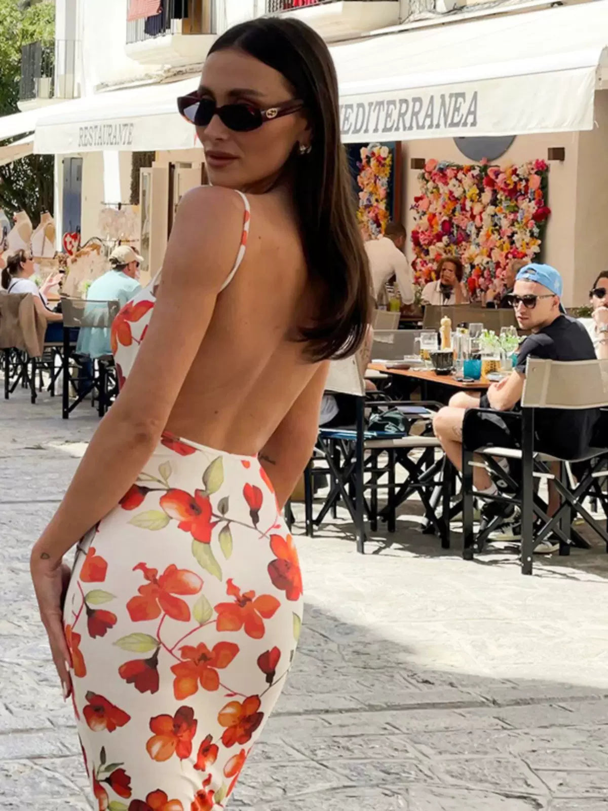 Zoe Floral Print Maxi Dress
