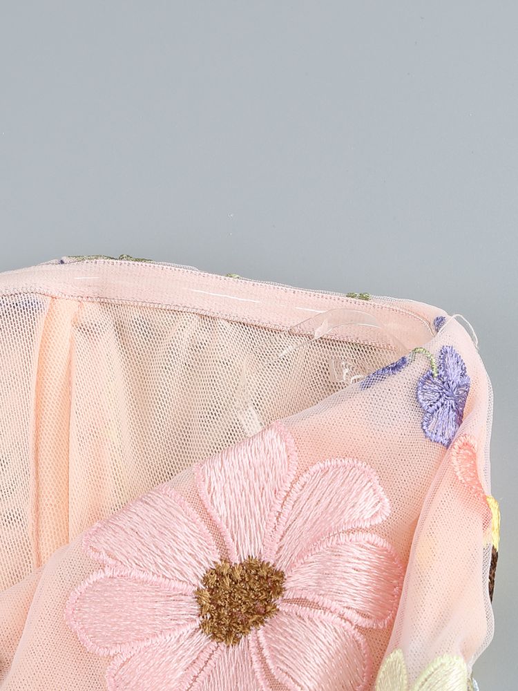 Belen Floral Mini Dress in Pink