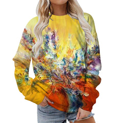 Tie Dye Print Drop Shoulder Oversized Long Sleeve Tee