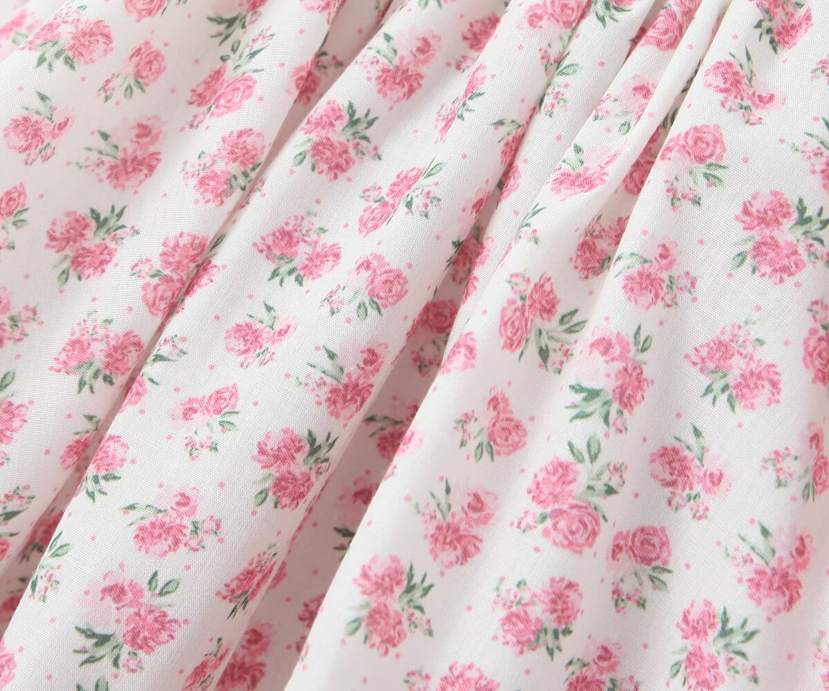 Dunya Floral Mini Dress in Pink