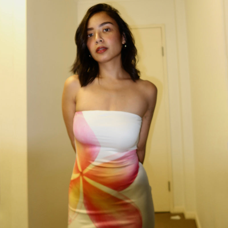 Daria Floral Strapless Maxi Dress