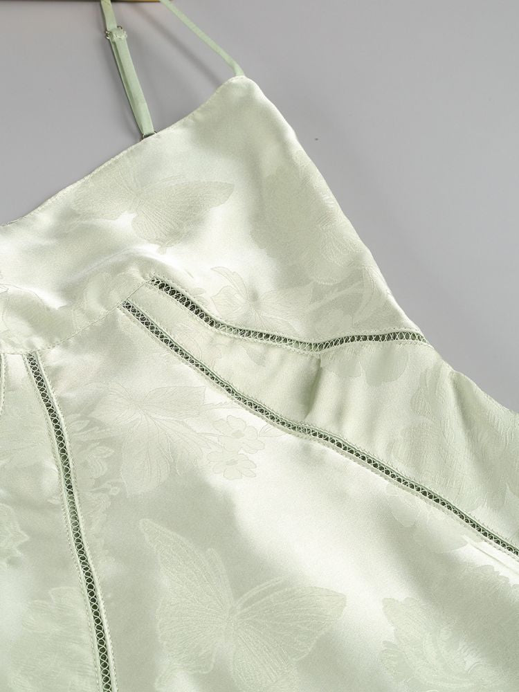 Aurora Floral Lace Maxi Dress in Green