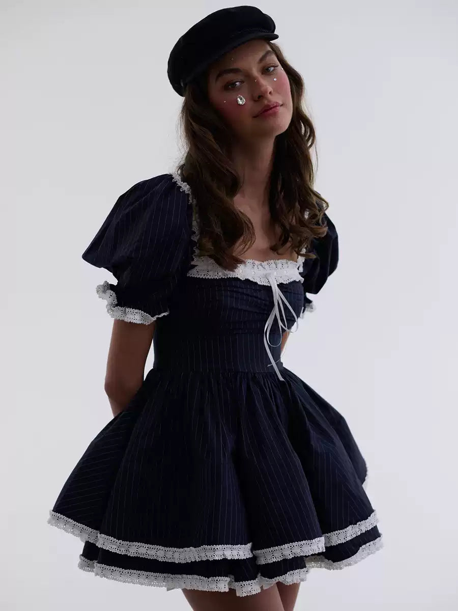Dionna Lace Trim Mini Dress