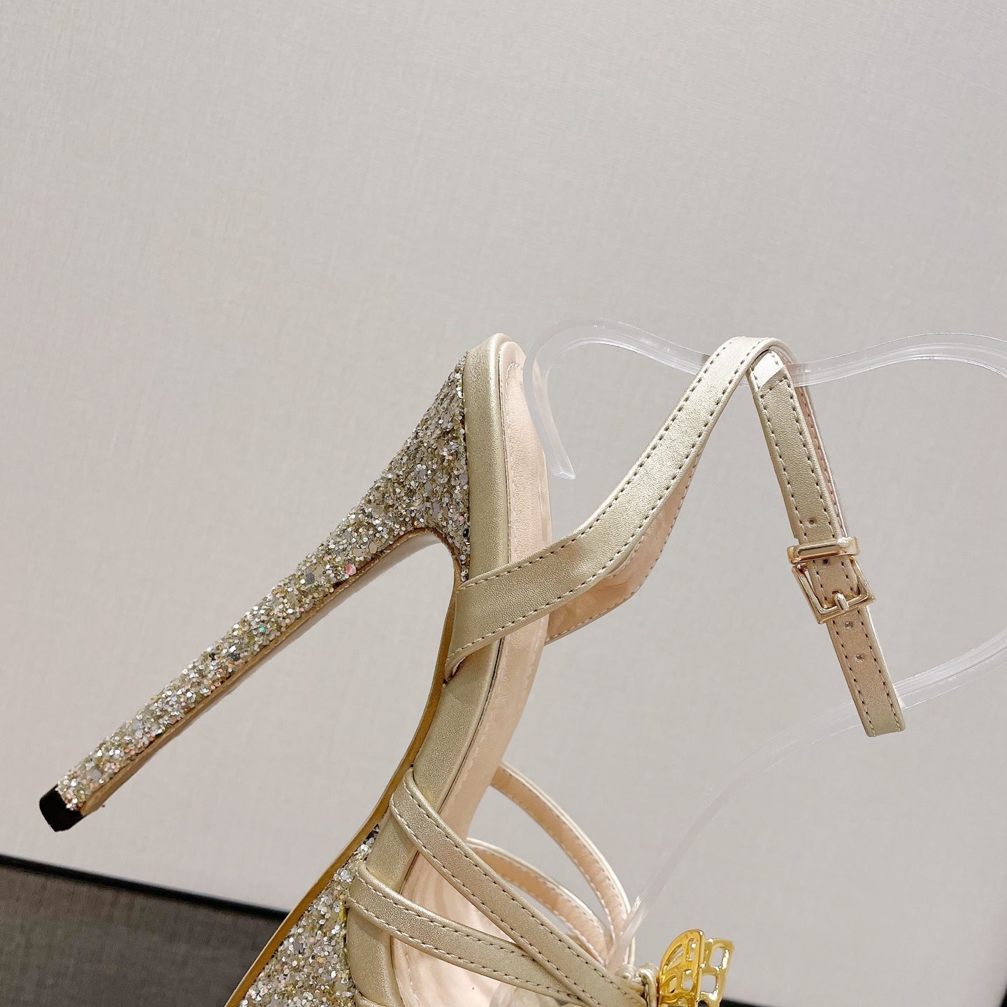 Jaela Glitter Butterfly Platform Heels