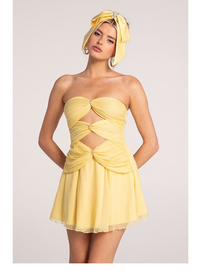 Aurelia Cut-Out Strapless Mini Dress