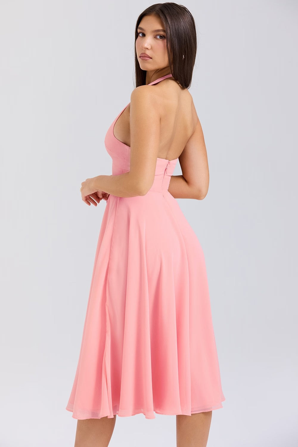 Dareen Floral Halter Midi Dress