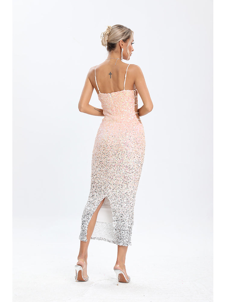 Ellis Sequin Midi Dress