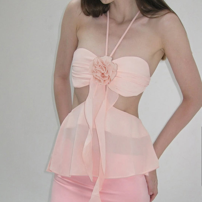 Boston Ruffle Mesh Top
