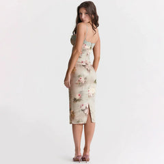Delfina Satin Midi Dress