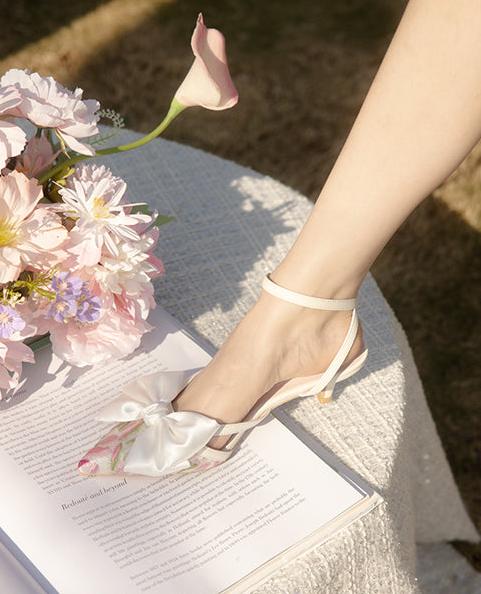 Aleyna Satin Bow Heels