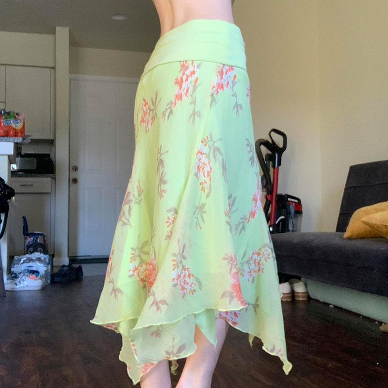 Cherly Floral Mesh Skirt