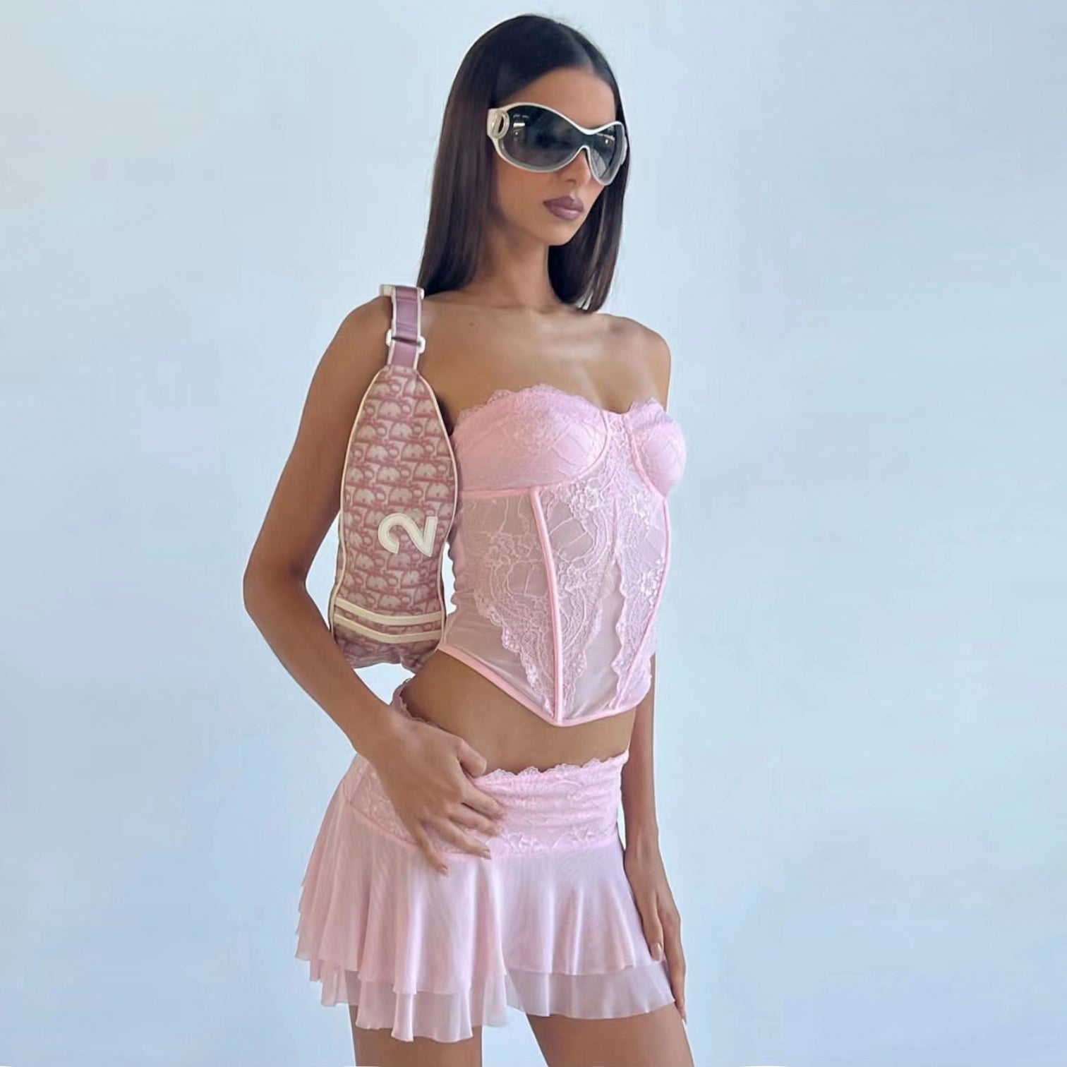 Diana Skirt Set in Pink