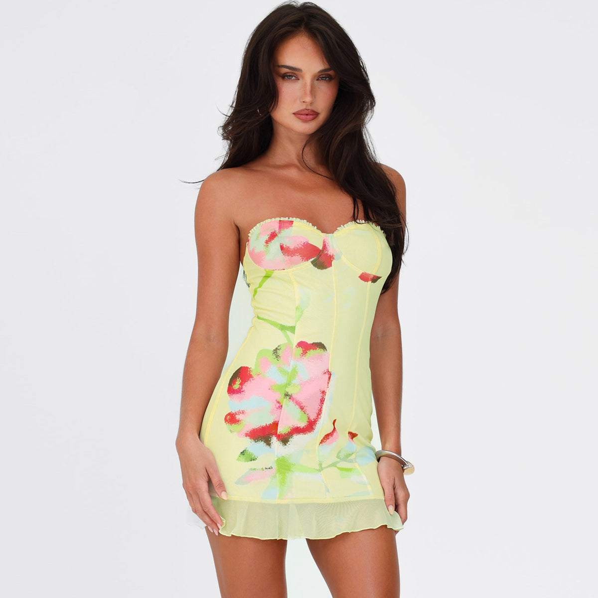 Emerson Mesh Spliced Tube Dress