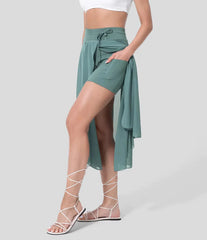 Flared skirt with pockets (2 in 1)
