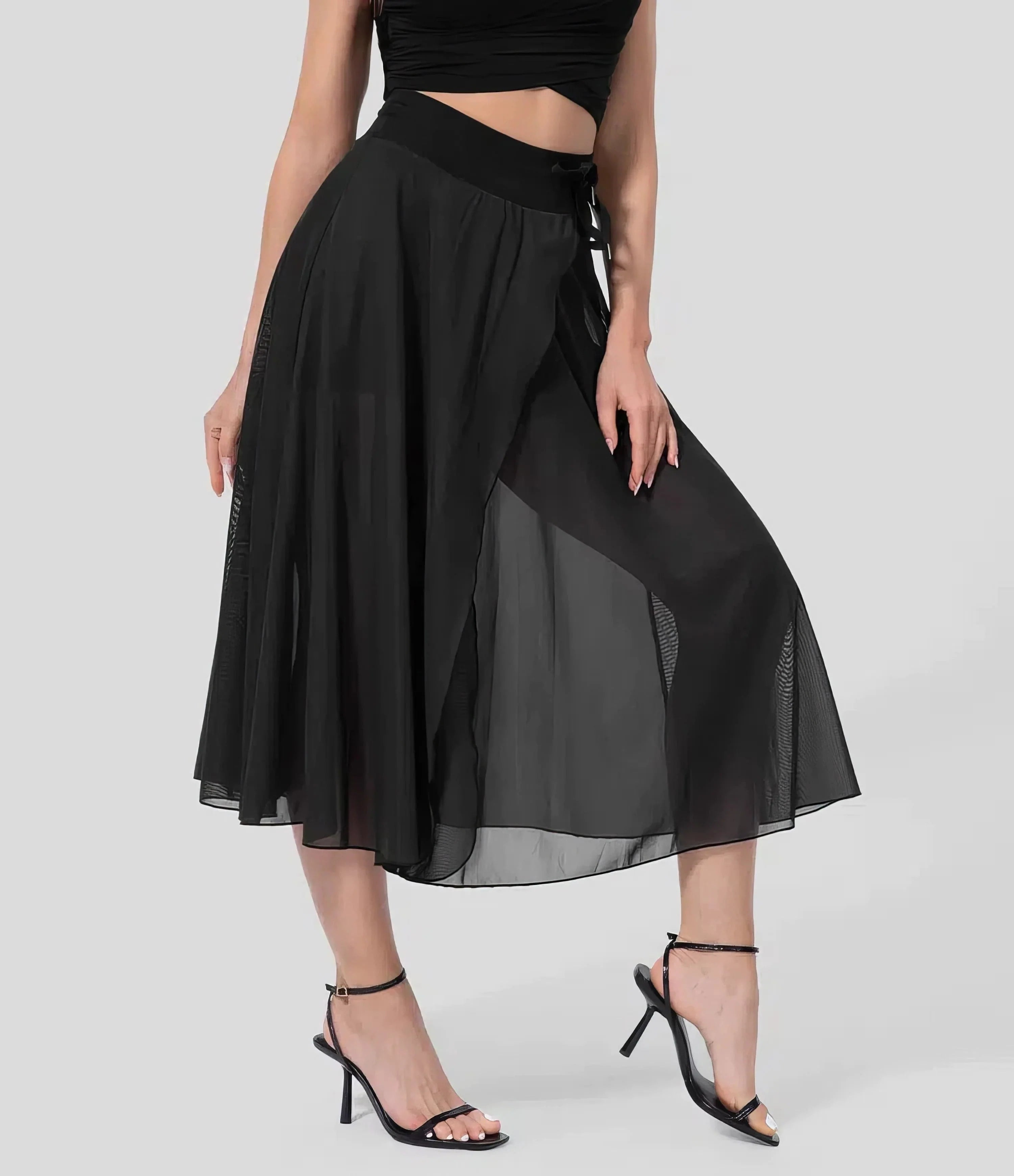 Flared skirt with pockets (2 in 1)