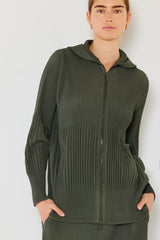 Marina West Swim Plissee-Jacke, Unisex, mit 2-Wege-Reißverschluss