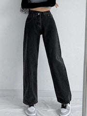 Vintage Crossover Waist High Rise Boyfriend Jeans - HouseofHalley