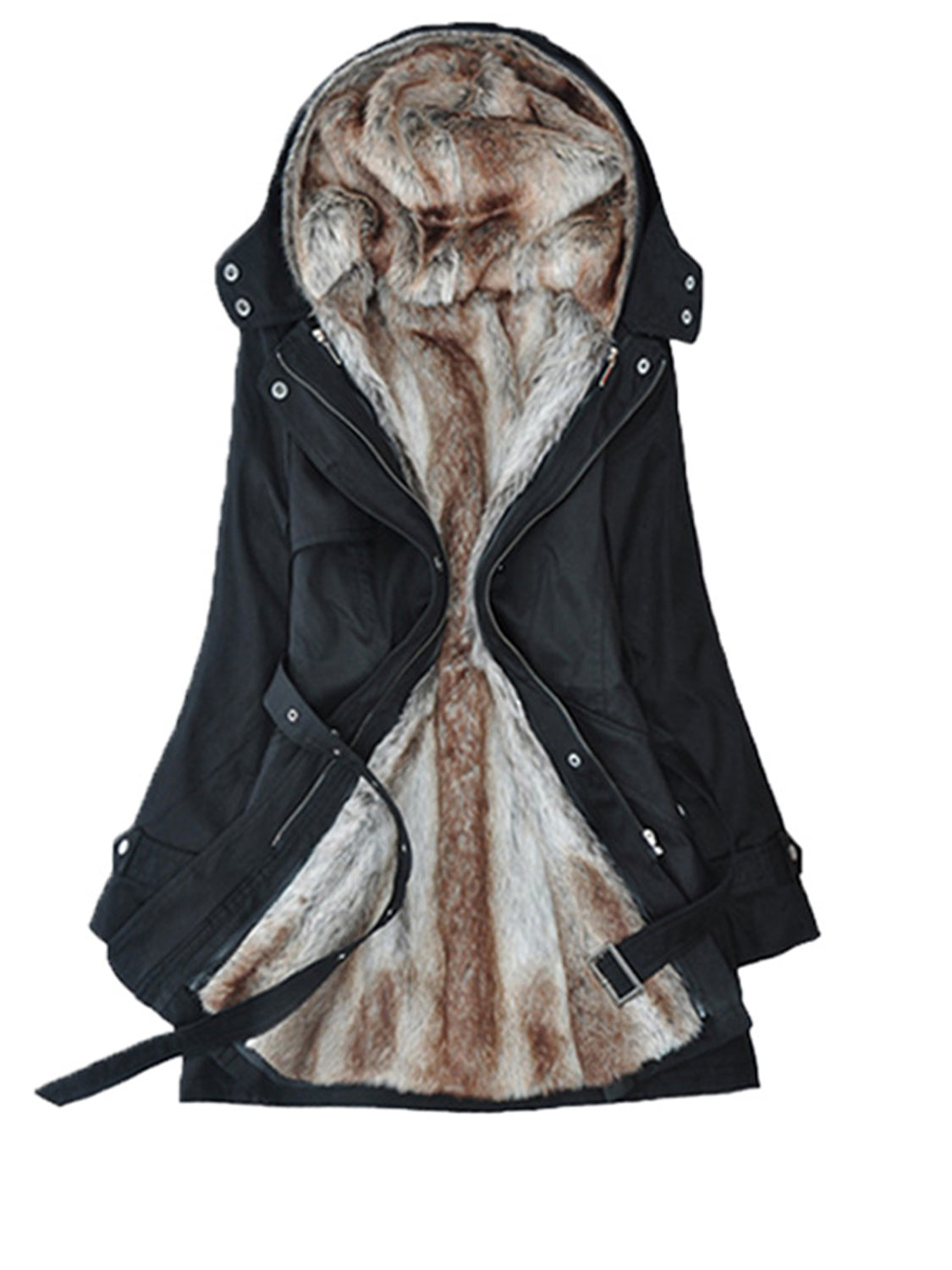 Chaqueta con capucha de tamaño completo y forro desmontable (tres modos de uso)