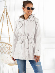 Chaqueta con capucha de tamaño completo y forro desmontable (tres modos de uso)