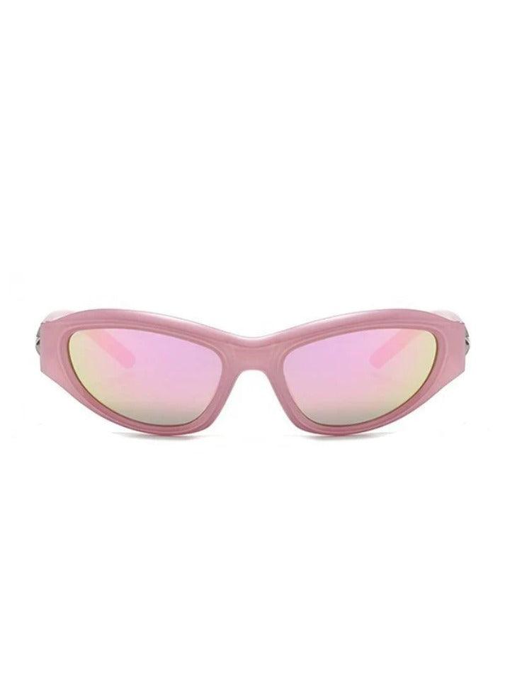 Star Embellish Cat Eye Futuristic Sunglasses