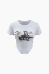 Beatles Asymmetric Crop T-Shirt - HouseofHalley